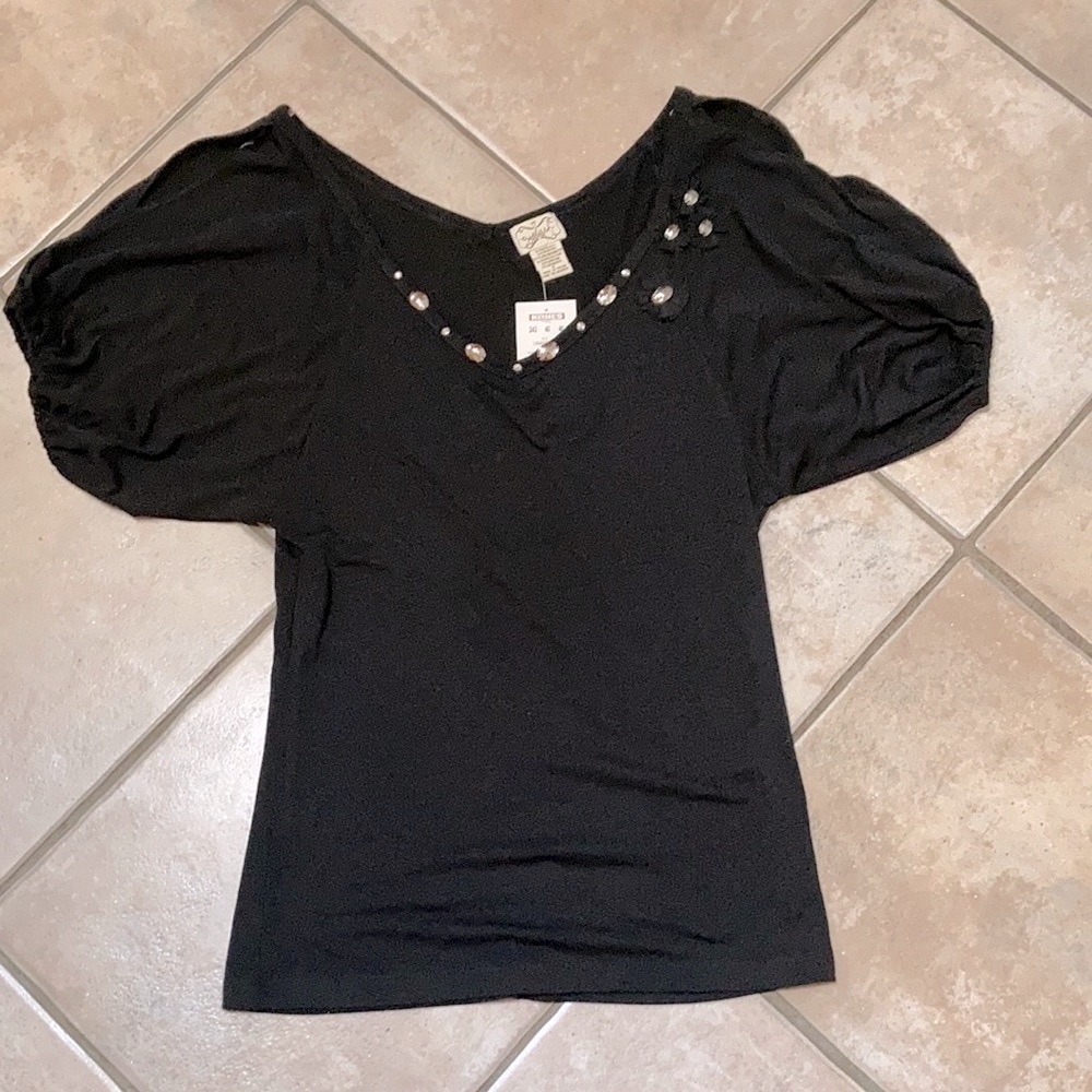 Eyelash Couture Cold Shoulder Top
